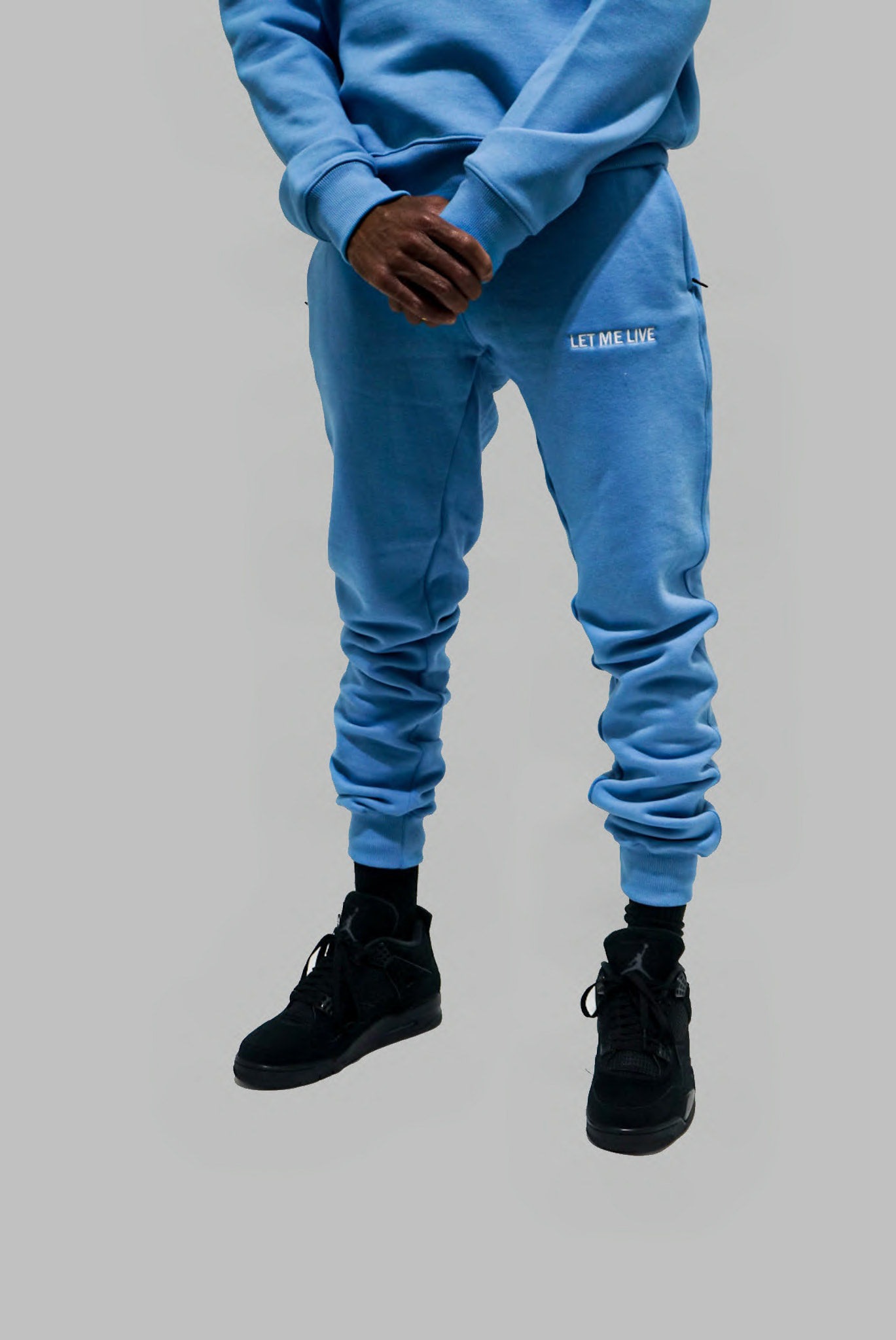 Light blue sweat set best sale