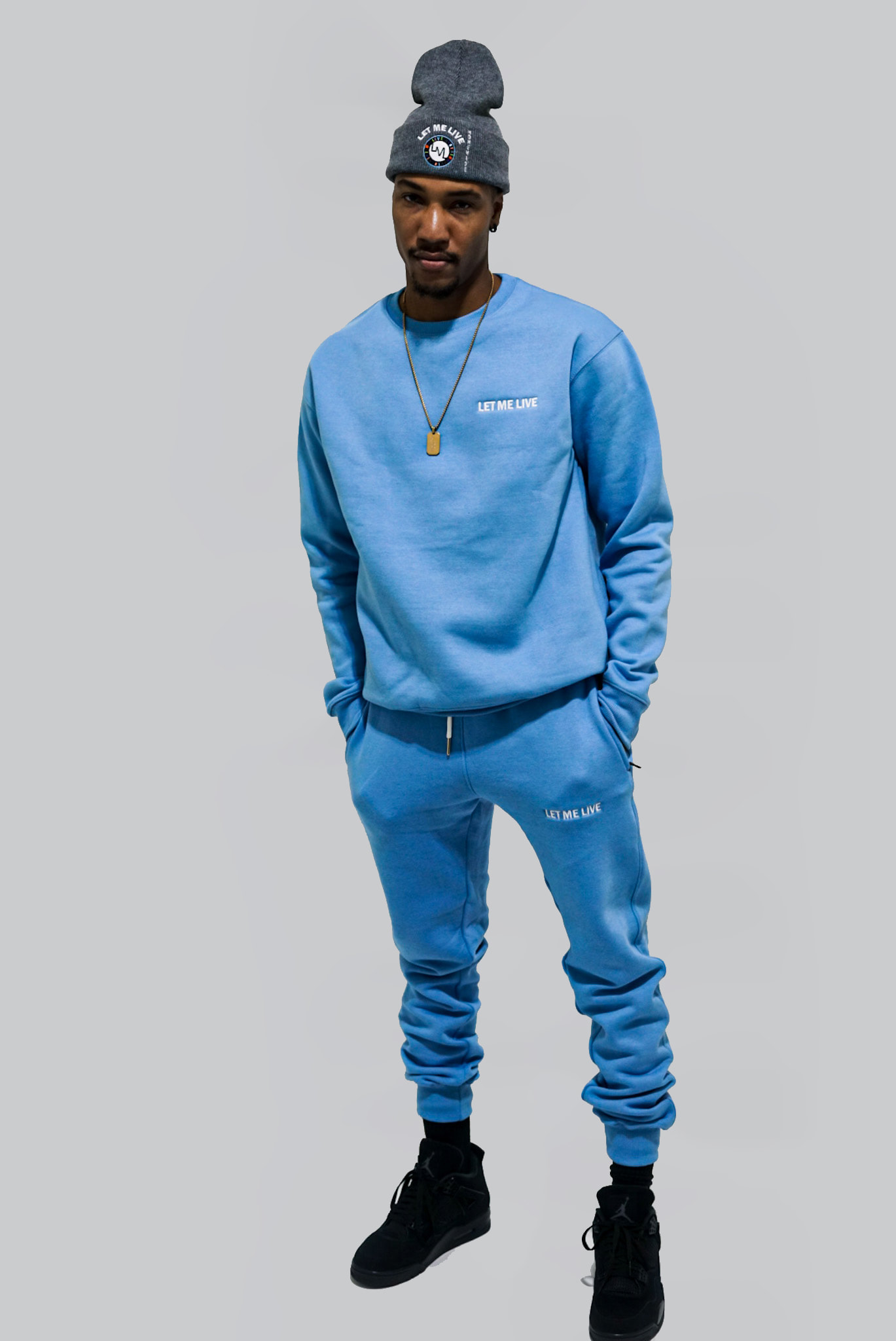 Baby blue jogging suit shop